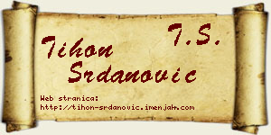 Tihon Srdanović vizit kartica